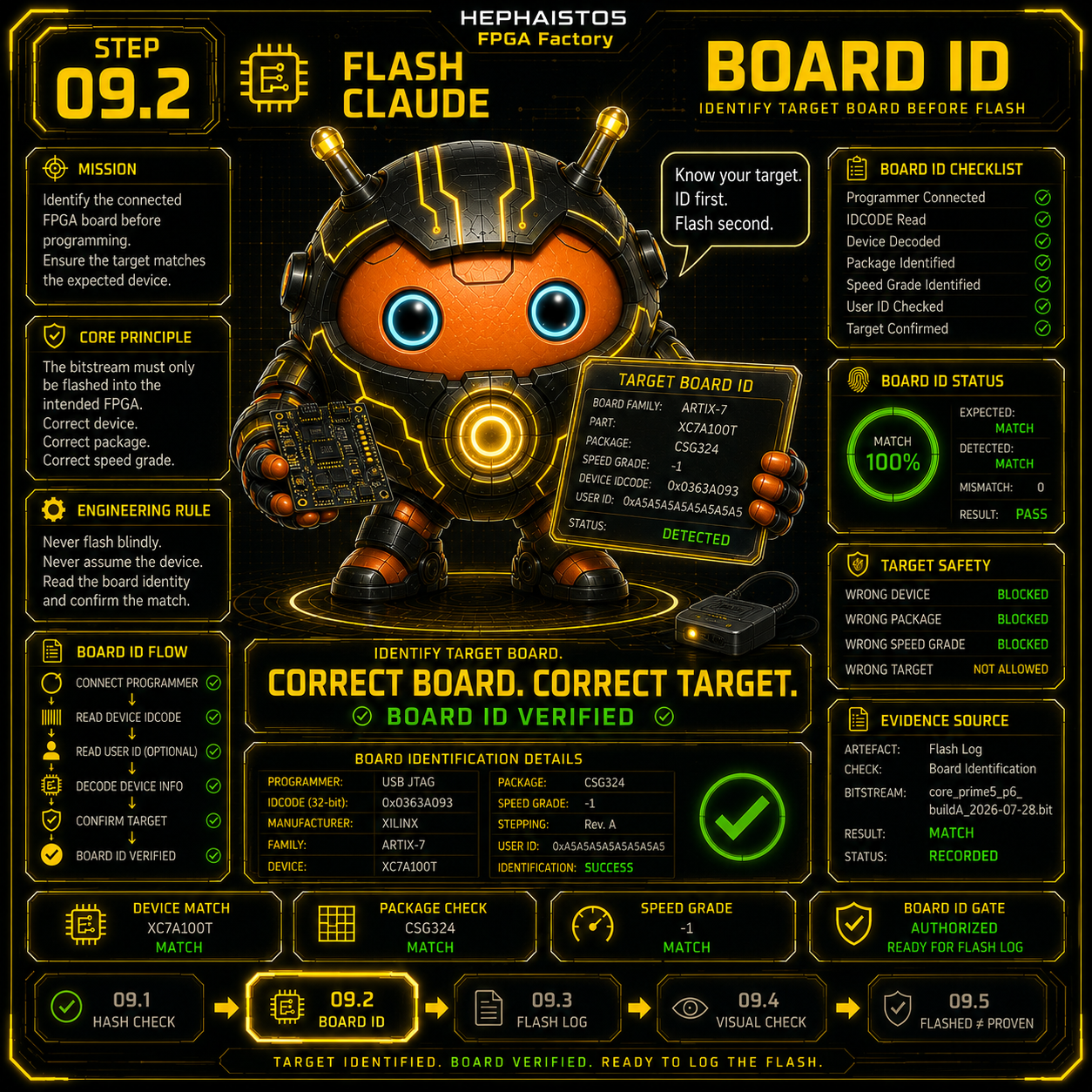 9.2 Board eindeutig identifiziert (Serial protokolliert)