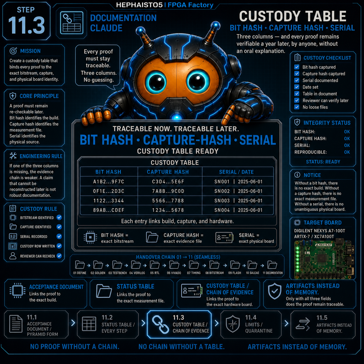 11.3 Custody-Tabelle (Bit-Hash, Capture-Hash, Serial)