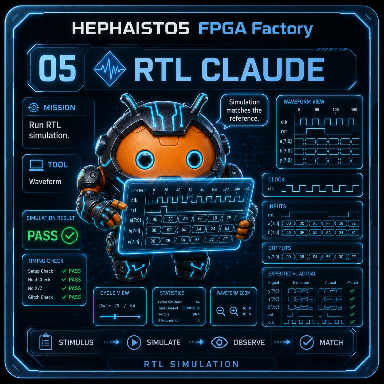 RTL Claude - Simulation, Signale, Taktverlaeufe