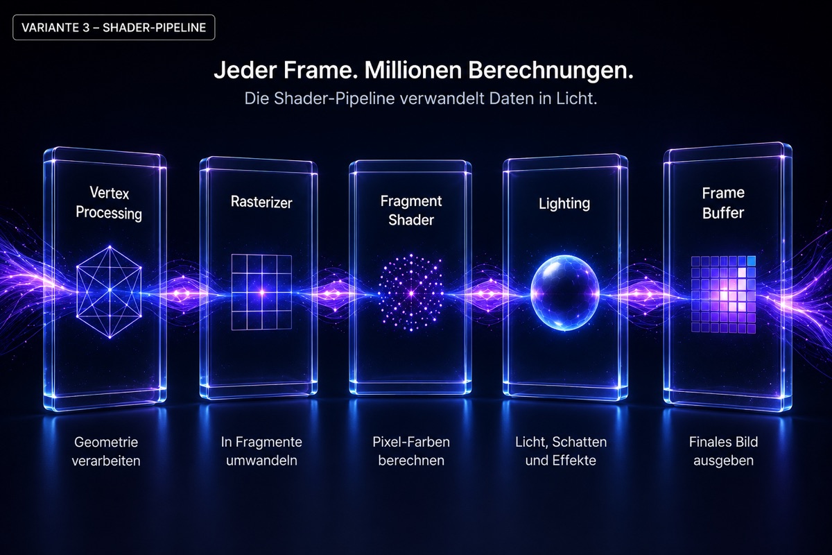 Variante 3 — Die Shader-Pipeline verwandelt Daten in Licht