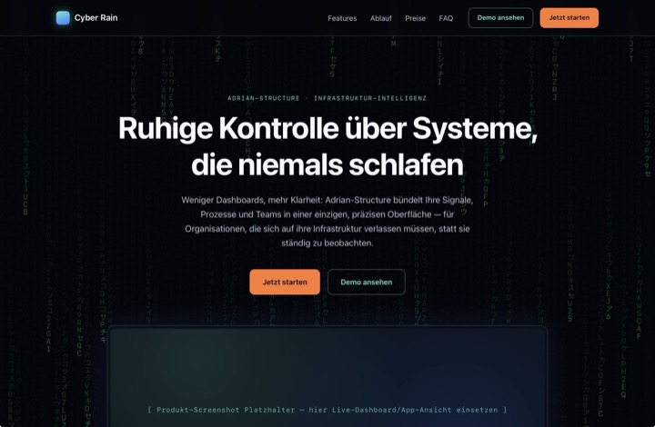 Vorschau der Cyber-Rain-Vorlage